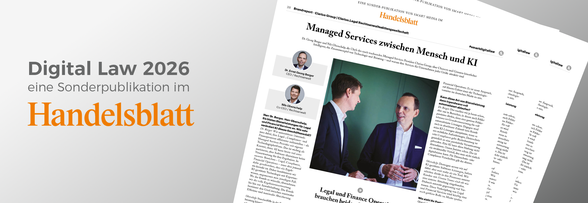 Handelsblatt special publication Digital Law 2026