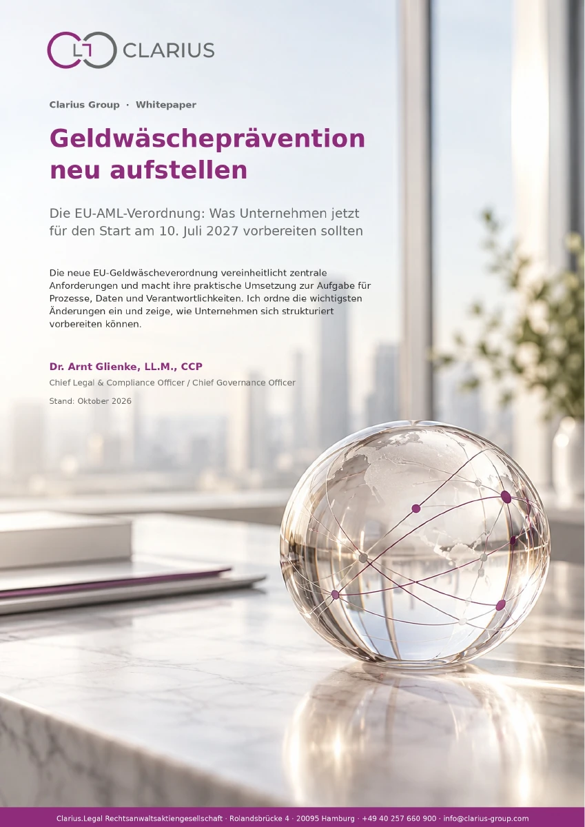 Cover des Whitepapers „Geldwäscheprävention neu aufstellen“
